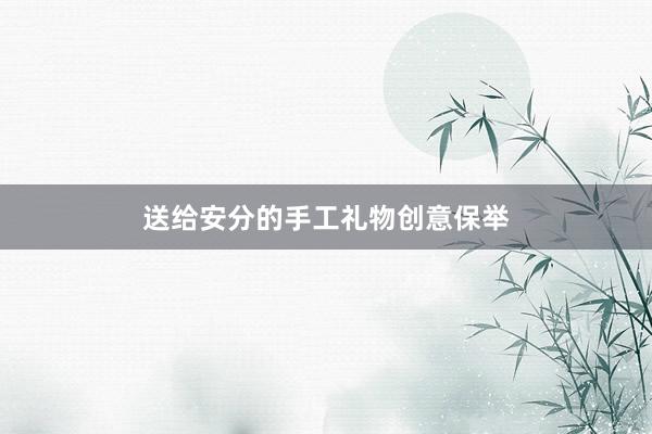 送给安分的手工礼物创意保举